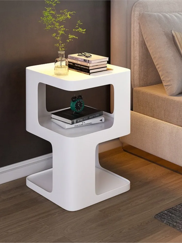 Nordic Minimalist  Bedside Table Light Luxury Living Room  Small Side Table Bedroom Bedside Table  Modern Creative Corner Table