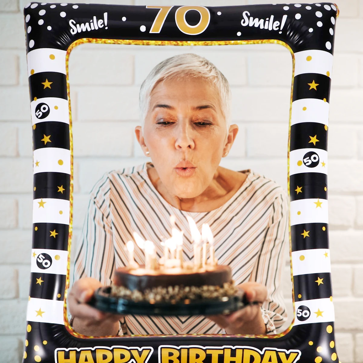 Inflatable Photo Frame Props Party Supplies Birthday Happy Sign First Decorations