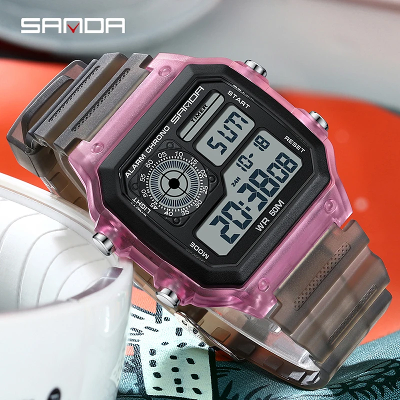 

SANDA G Style LED Digital Watches Men Sports Multifunction Waterproof Chrono Wristwatch Outdoor Running Student Men's Ms Clock