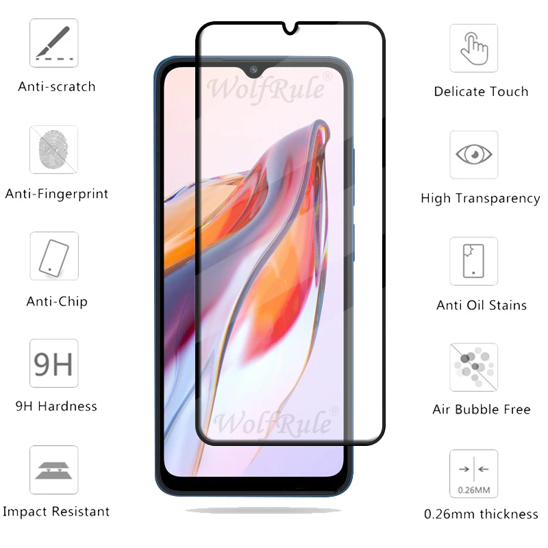 4/3/2/1 шт. для Redmi 12C стекло Xiaomi Redmi 12C закаленное стекло защитное полное покрытие клей HD 9H для защиты экрана Redmi 12C