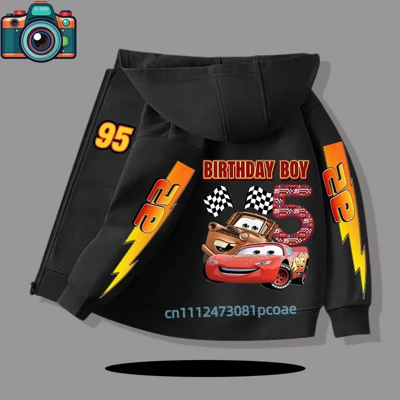 1-9 Cars of the World Fall/Winter Coats Children's Zippered Pullover Boys' Sports Shirt Girls' Casual Top Cartoon Print 2026