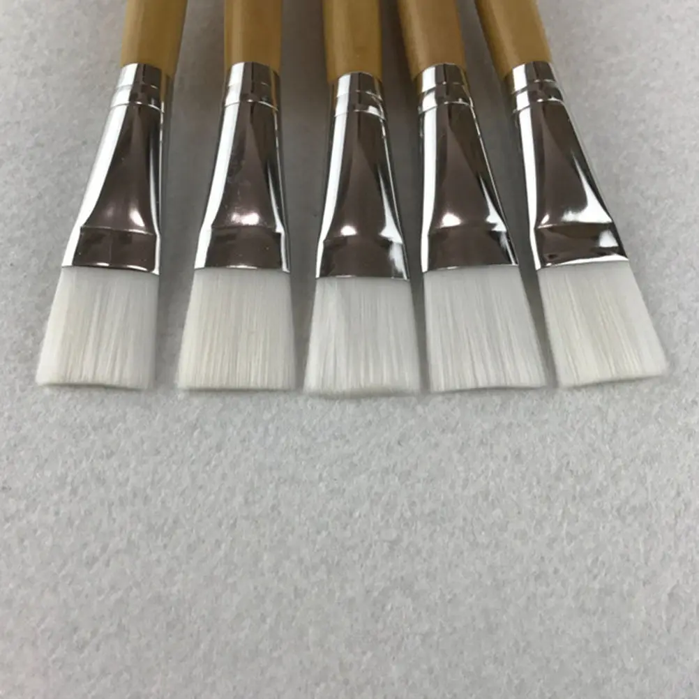 2Pcs Mask Brush for Face Professional DIY Skincare Tool Wooden Long Handle Smooth Coverage Nose Eyes Area