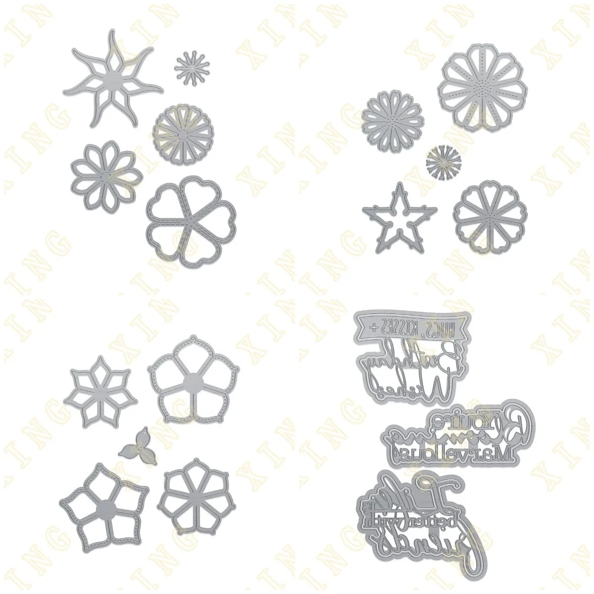 

2023 New Succulents Zinnia Metal Cutting Dies Scrapbook Diary Decoration Stencil Embossing Template Diy Greeting Card Handmade