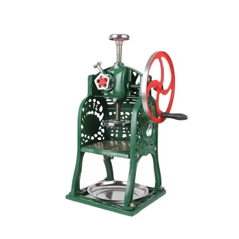 Commercial manual snow ice shaving machine, manual ice crusher, heavy-duty iron shaving machine