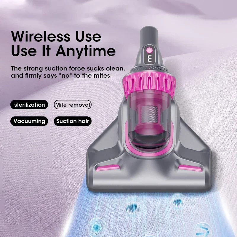 Wireless 3 in 1 Vacuum Cleaner Mite Removal Strong UV Sterilization Car Dust Clean Household Sofa Bed Quilt Mite Removal