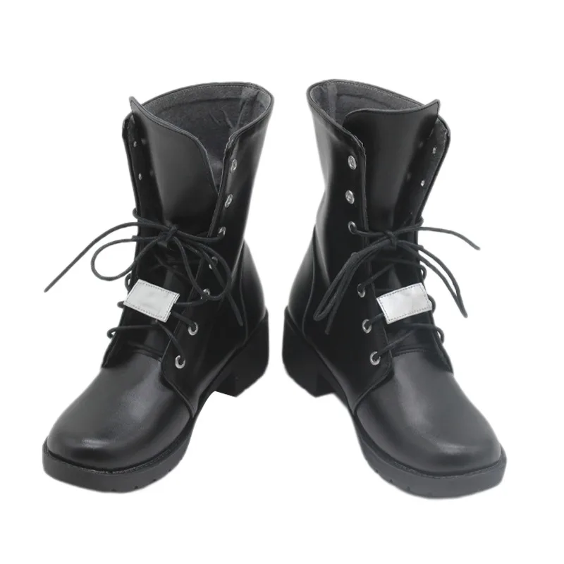 Rinoa Heartilly Scarpe Cosplay Gioco FFVIII Puntelli Cosplay Scarpe in pelle PU Stivali di carnevale di Halloween realizzati su misura