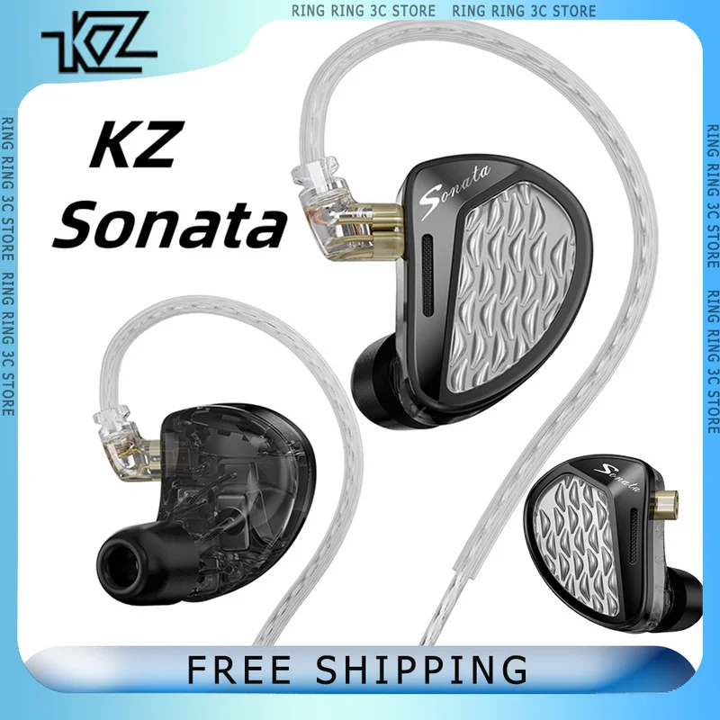 KZ Sonata HIFI in Ear Wired Earphones 28BA Units Upgraded Balanced Armature Drive Tunable Gaming Earbuds Customized Music Earbud