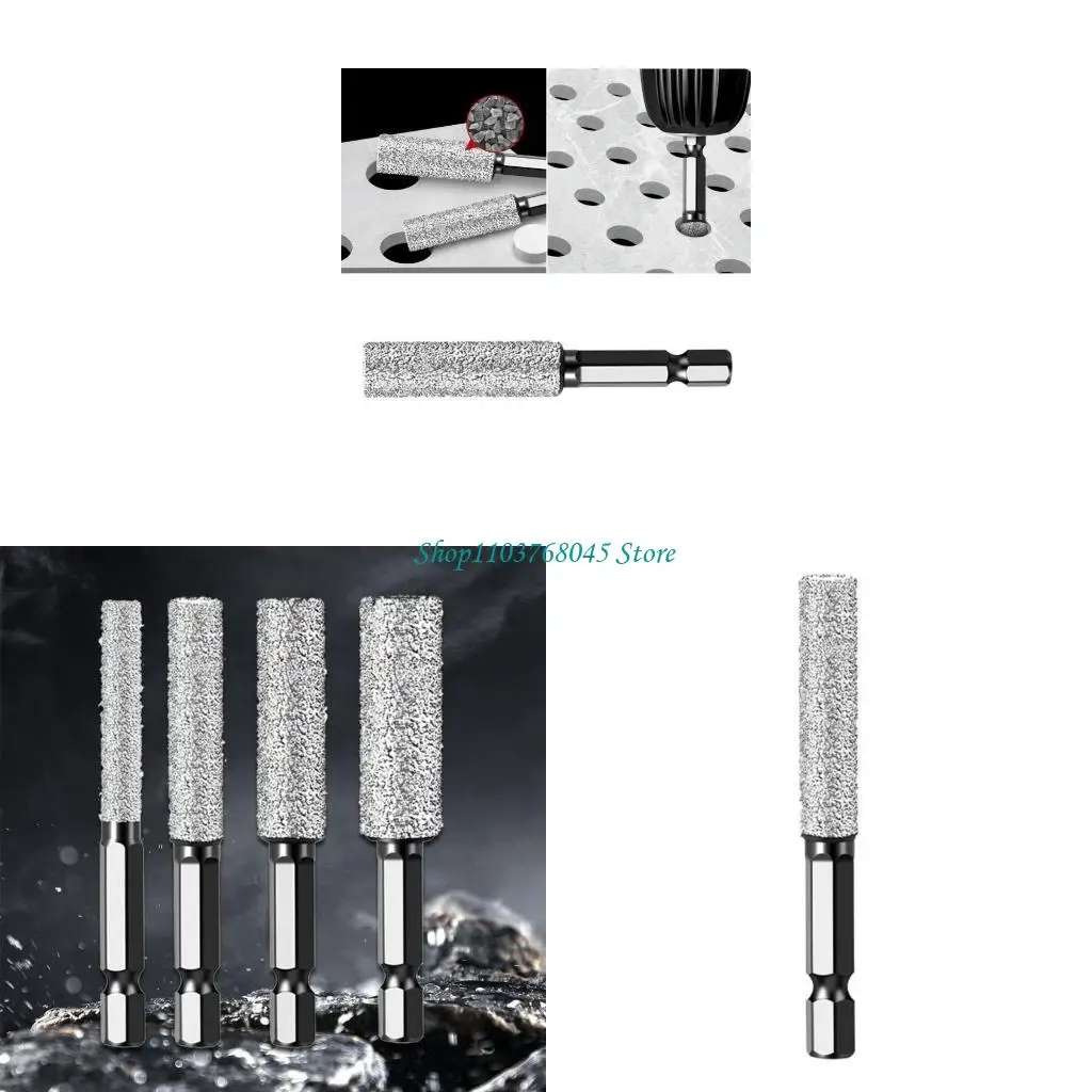 

R53F Dry Diamonds Drill Bint наборы шестиугольные хвостовики пила с бутылкой для хранения (6 мм/8 мм/10 мм/12 мм) для бурения и