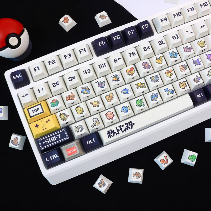 

Cartoon anime Pokemon keycap game pixel style Mechanical keyboard replacement key Thermal sublimation PBT material cherry height