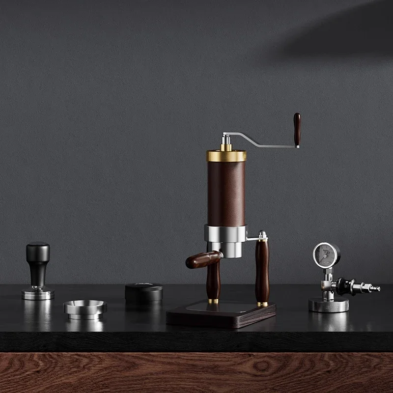 Pneumatische Kaffeemaschine Kleine Haushalts-Hand-Espresso-Kaffeemaschine für den Außenbereich Tragbare Kaffeemaschine Pneumatische Extraktionskaffeemaschine