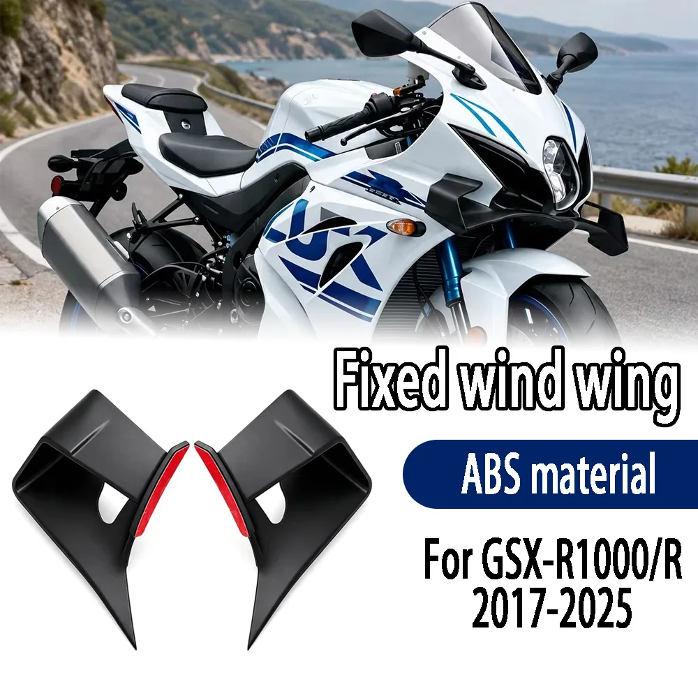 For Suzuki GSX-R 1000R 2017-2025 GSX-R1000 GSXR 1000 R Motorcycle Aerodynamic Wing Spoiler Winglet Fairing Front Fairing Winglet
