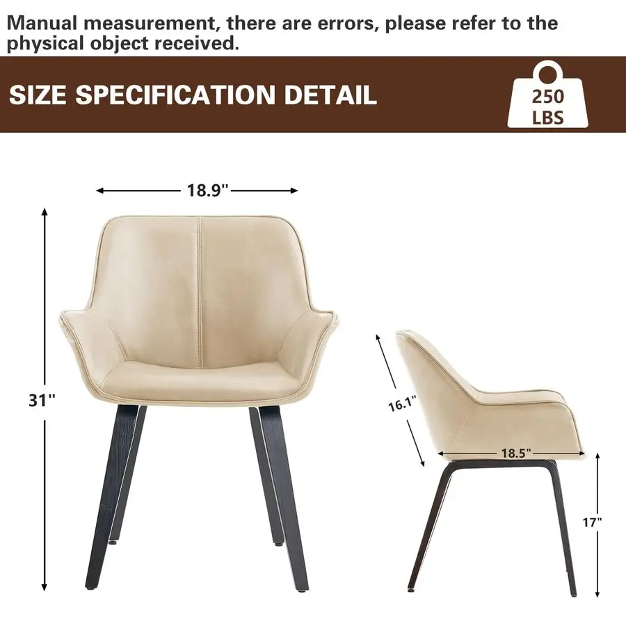 

Набор из 2 обеденных стульев, 4 А, 6 акцентов из искусственной кожи, кухонные обеденные стулья Living amp, удобные кресла для чтения середины века