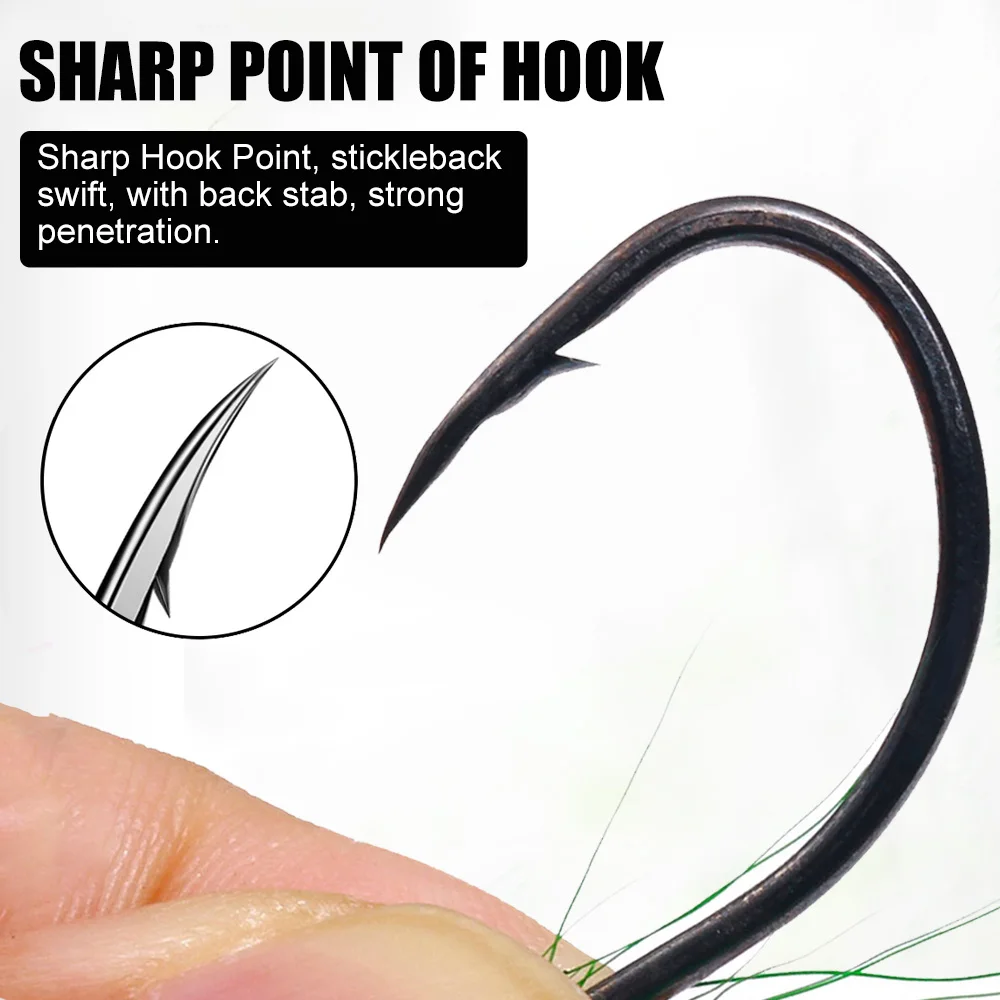 5Pcs Bucktail Teasers Fishing Hooks High Carbon Steel Steelhead Minnow Fly Fishing Flies Lure for Salmon Trout Bass