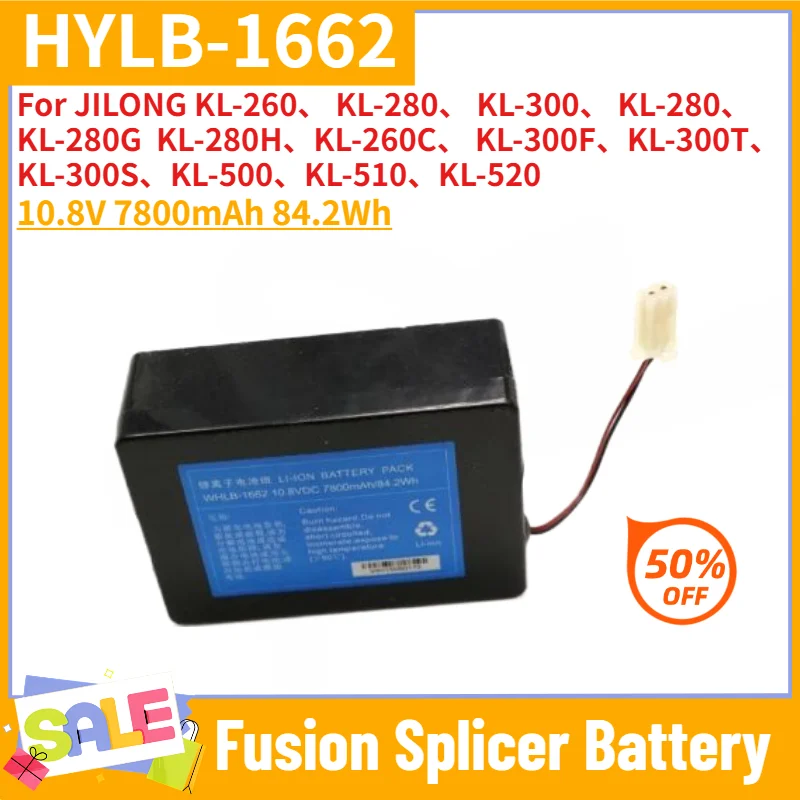 HYLB-1662 Battery for JILONG KL-260 KL-300 KL-260C KL-300 FKL-300T/500/510/520/300S Series Fusion Splicer Battery 10.8V 7800mAh