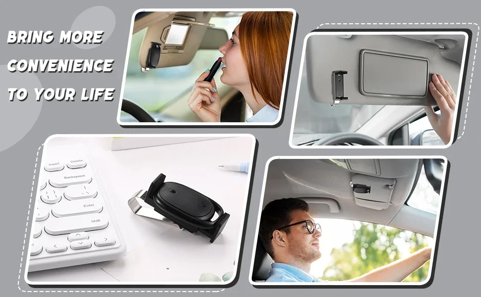1 PC Garage Door Opener Clip Universal Car Garage Remote Visor Clip Adjustable Compatible with Liftmaster, Sears and Chamberlain