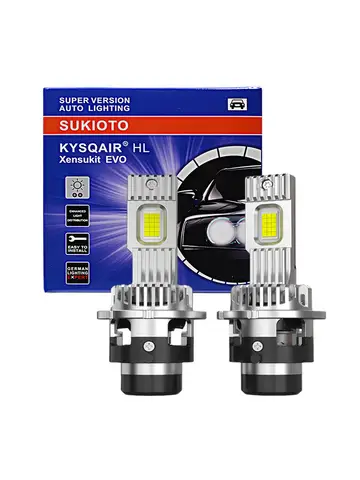 2PCS SUKIOTO GENUINE Mini D2S D4S LED Headlight Bulb Canbus Wireless D2R D4R Car Light Two-sided Plug & Play 1:1 HID Xenon Lamp 10 best sales led t1 - №10