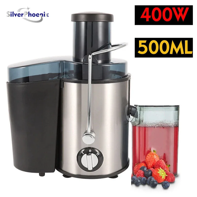 

Home Juicer Machine, 400W Juicer with 220V Big Mouth for Whole Fruits and Veg, Juice Extractor with 2 Speeds, Easy to Clean