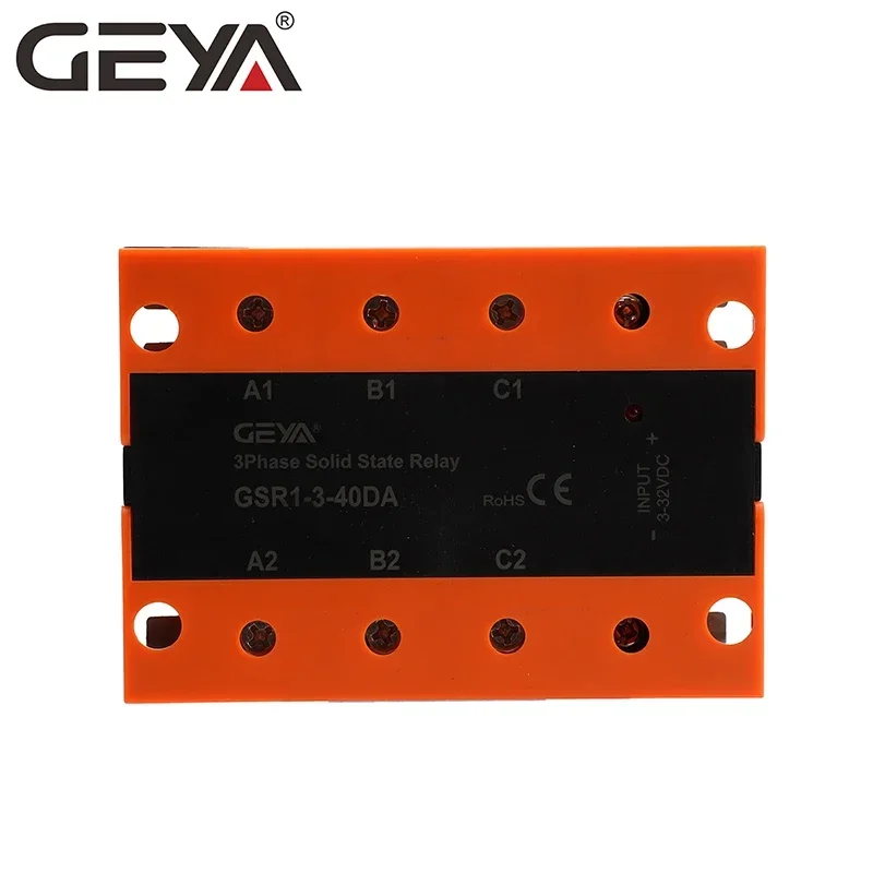 GEYA GSR1-3 Phase Solid State Relay DC to AC Three Phase SSR 10A 25A 40A 60A 80A 100A 120A 150A 200A