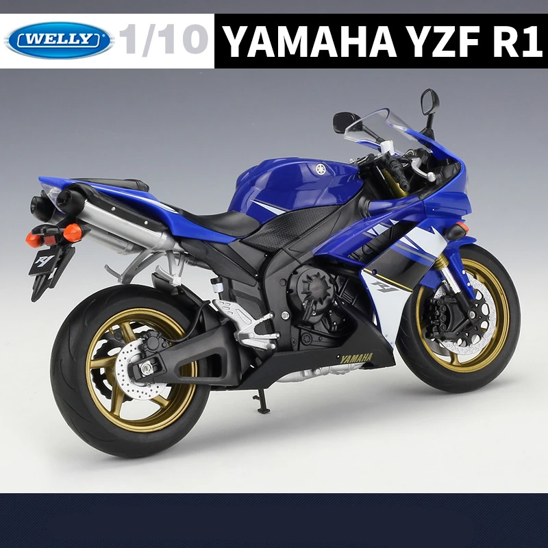 WELLY 1:10 YAMAHA YZF-R1 Alloy Racing Motorcycle Model Simulation Diecast Metal Motorcycle Model Collection Childrens Toy Gifts