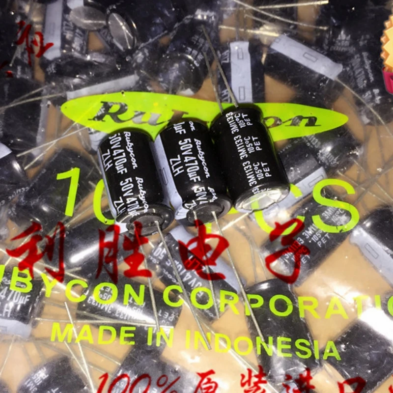 RubyCON-rubycon 50v 470uf 50v capacitor de alta frequência 5pcs