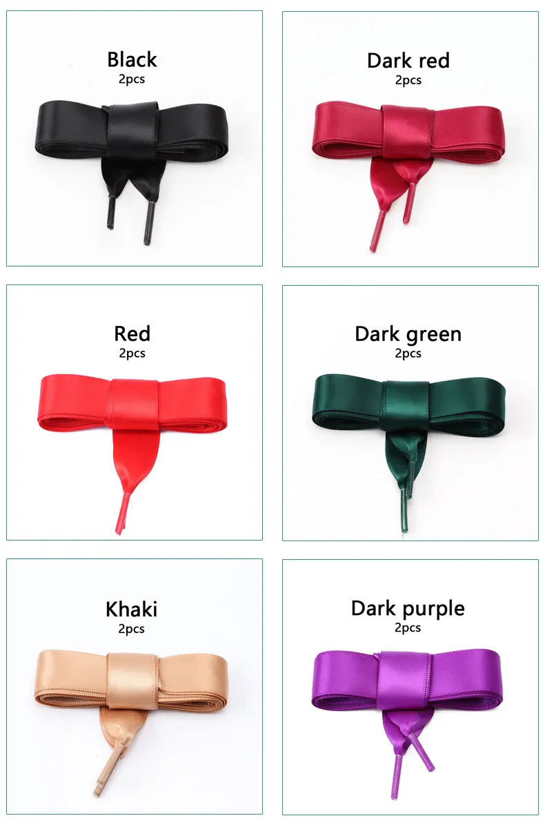 Flaches Seidenband, bunte Schnürsenkel, Candy-Farbverlauf, Satin-Schnürsenkel, Stiefel, Damen-Sneaker, Schnürsenkel, Regenbogen-Schnürsenkel, Schuhband – Detail 10