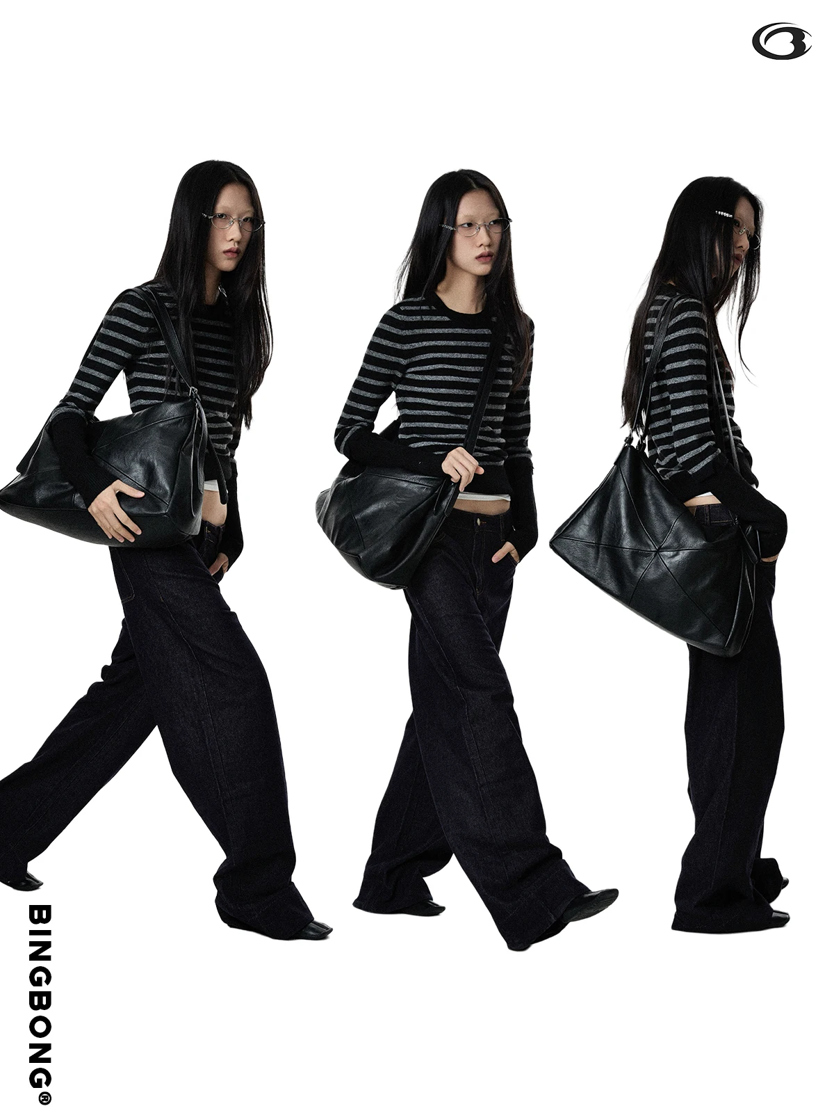 

Large-capacity premium commuter autumn and winter black big bag, lazy one-shoulder crossbody woman
