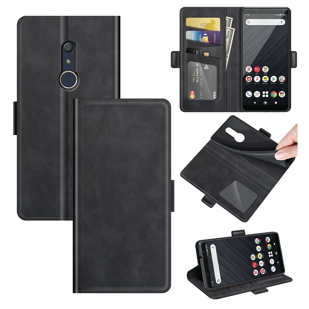 Fujitsu Leather Wallet Flip Cover Vintage Magnet Phone Case For Arrows Be4 Plus Coque