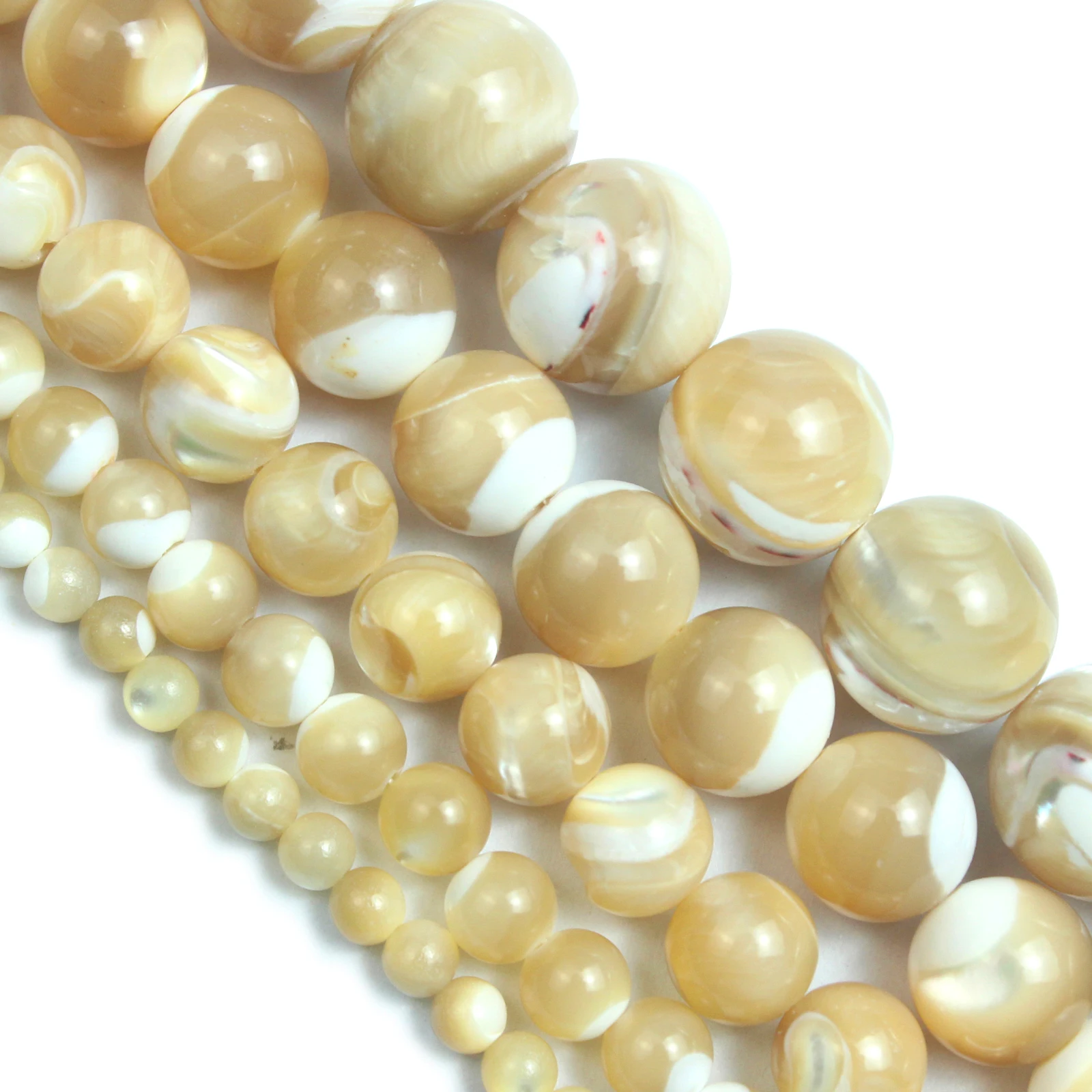 Natural Brown Trochidae Round Beads Gastropoda Sea Shell 4 5 6 8 10 12mm DIY Charm Beads for Women Jewelry Making Earrings
