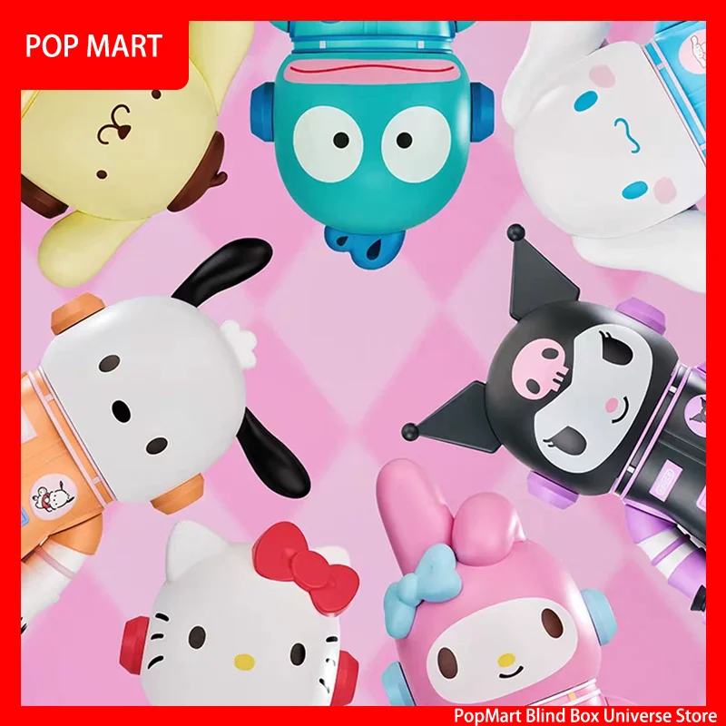 

POPMART Mega Space Molly 400% семейная серия Sanrio, экшн-фигурка аниме «Hello Kitty», милая фигурка Melody Kuromi, детский рождественский подарок