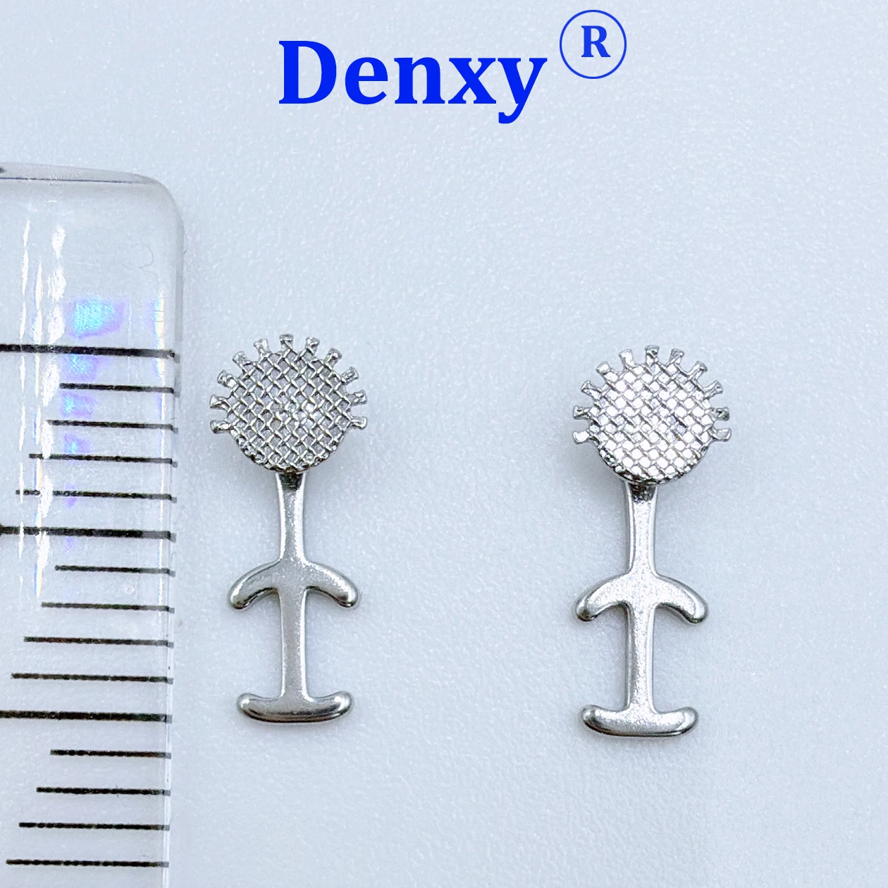 Lingual button with Arm Orthodontic Bondable multi-hook mesh base Orthodontic crimpable hook Dental Product orthodontic bracket