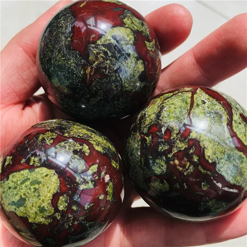 4cm Natural rare dragon blood stone quartz crystal ball home decoration natural stone cutting and polishing 1pc