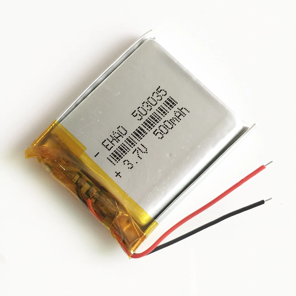 리튬 폴리머 LiPo 충전식 배터리 503035, Mp3 GPS PSP 블루투스 카메라, 전자 부품 휴대폰, 3.7V, 500mAh, 5 개