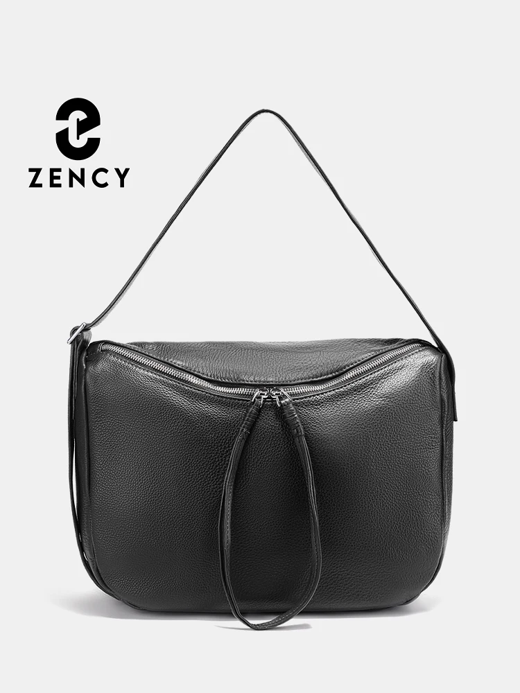 

Zency Soft Leather Women's Hobo Bag Large Capacity Shoulder Bag for Work College Travel Shopping Handbag 2025 Trendy Fashion Sac