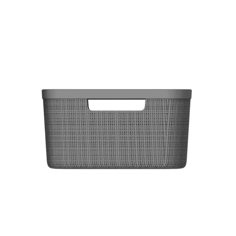 Curver Jute Medium Grey Plastic Storage Basket