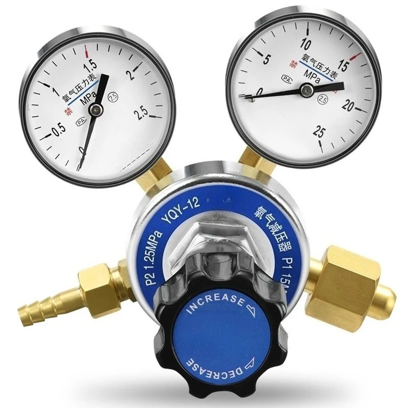 YQY-12 Oxygen Gas Cylinder Pressure Regulator with Fine Adjustment for Lab Welding