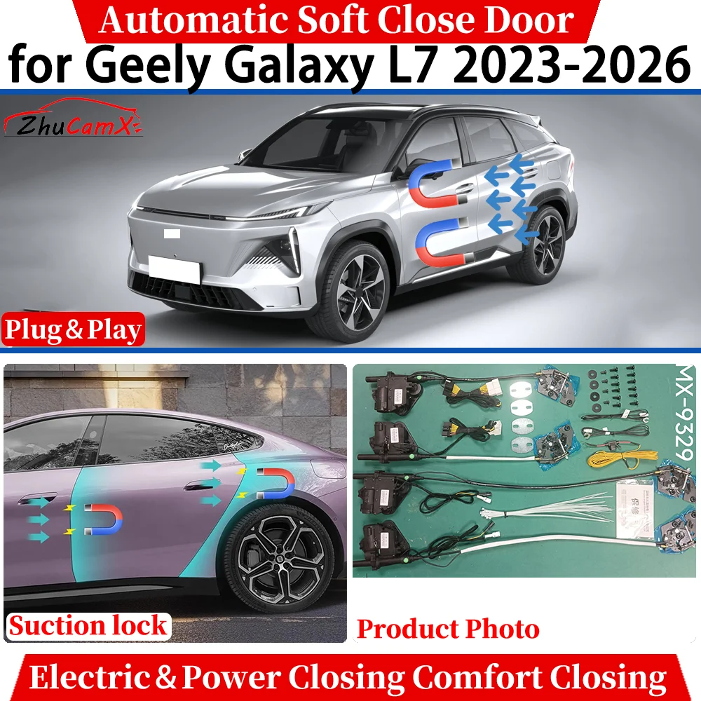 for Geely Galaxy L7 2023 2024 2025 2026 Car Automatic Soft Close Door Electric Power Comfort Closing Suction lock Quiet System