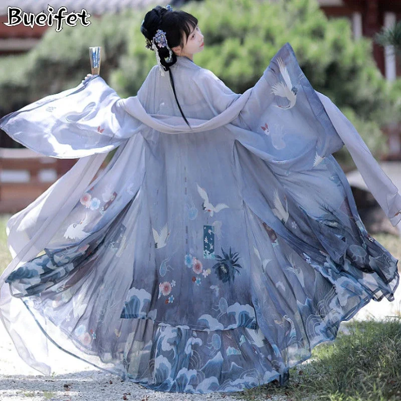 

Hanfu Women Ancient Chinese Costume Princess Tang Dynasty Robe Elegant Fairy Dance Stage Performance Clothing Hanfu Folk Dress