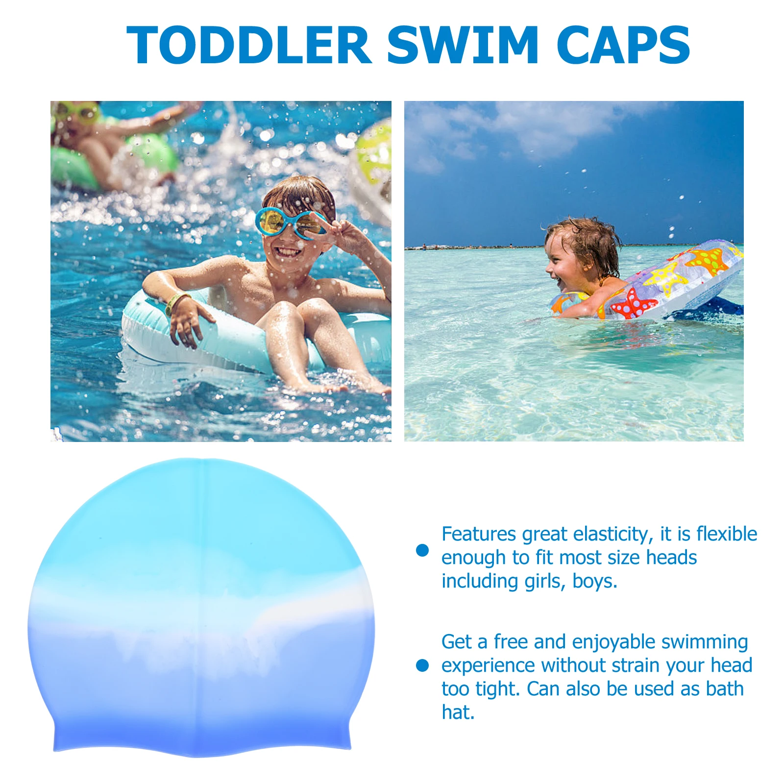 

Swim Cap for Hair Protection Swimming Caps Comfortable Hat Hats Silica Gel Long Reusable