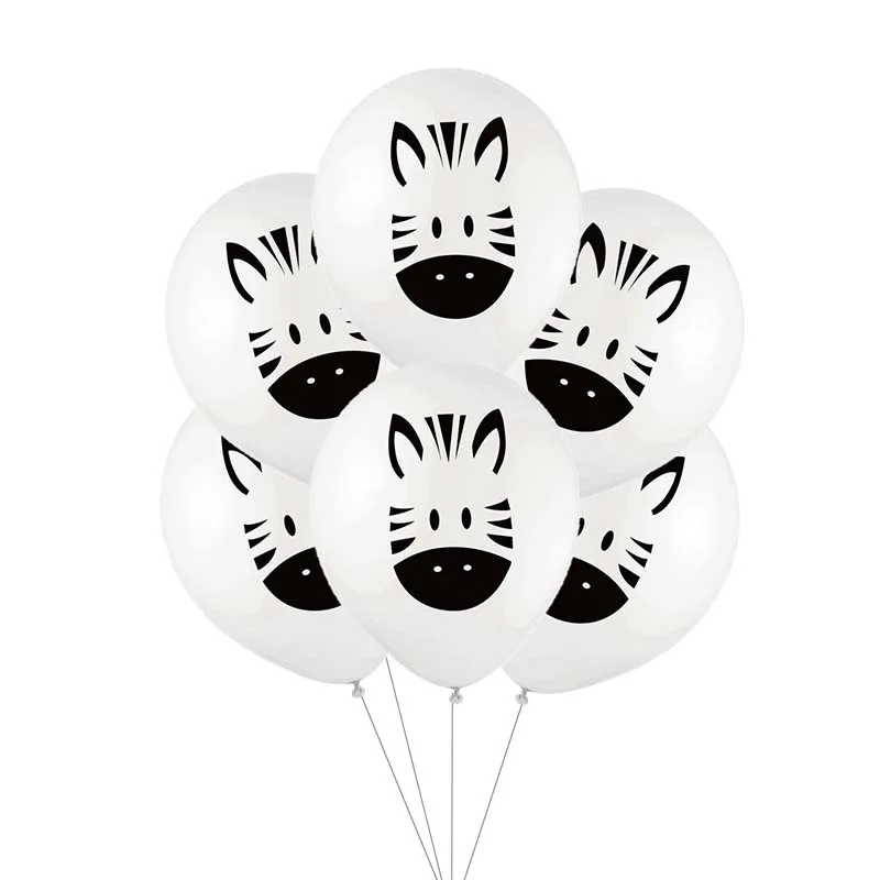 5 Stück Dschungeltier-Luftballons Löwen Tiger Giraffen Safari-Tier Latex-Ballons für Geburtstag Babyparty Hochzeit Partydekoration – Detail 4