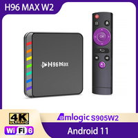 H96 MAX W2 Smart TV Box  Android 11  Amlogic S905W2 AV1 Quad Core 4G 32G 64G Support 4K Video BT Wifi6  Media Player Set Top Box