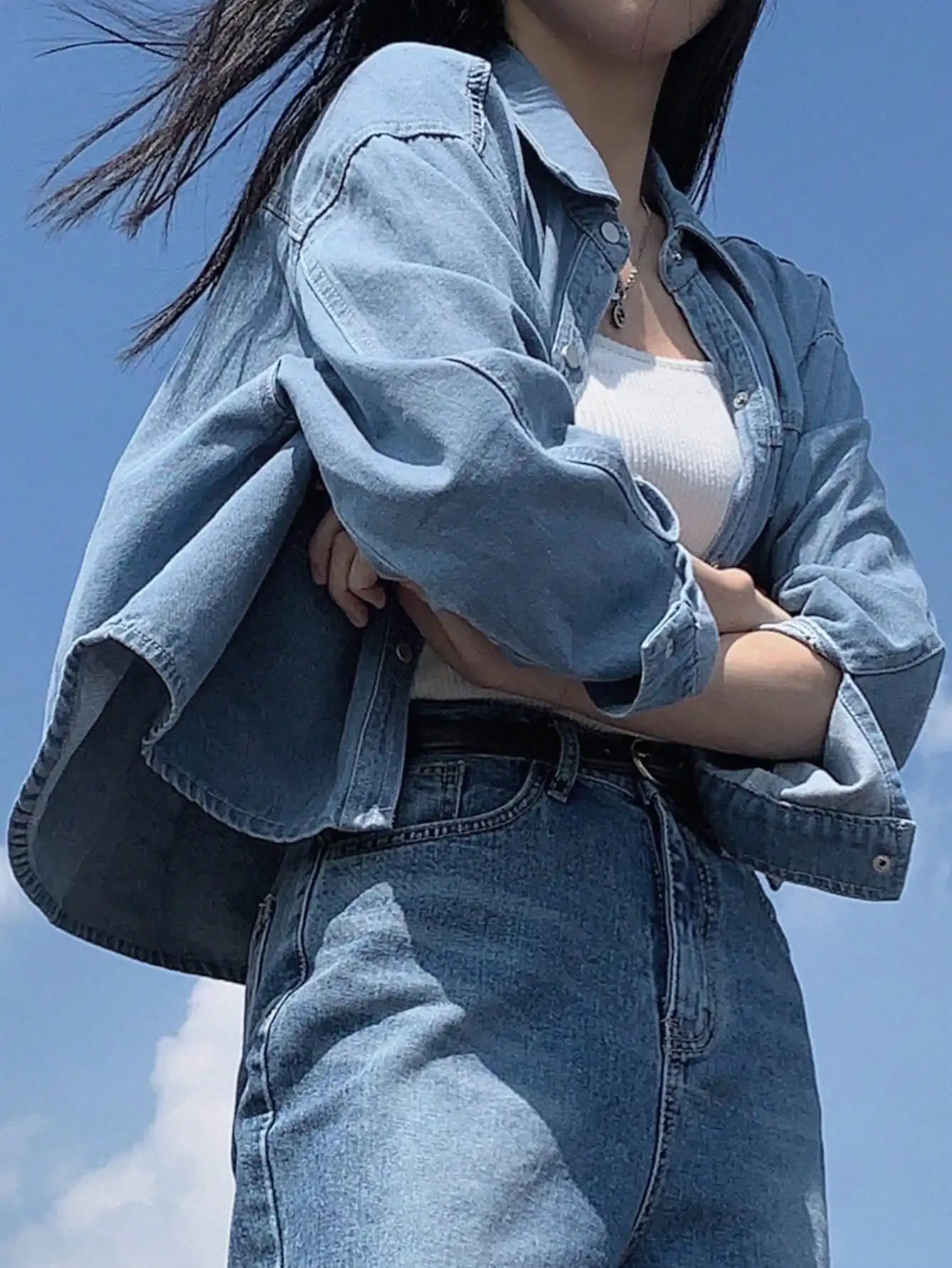 French High-End Denim Jacket for Women 2024 New Spring and Autum Petite Cool and Sassy Outer Top for Age Reduction