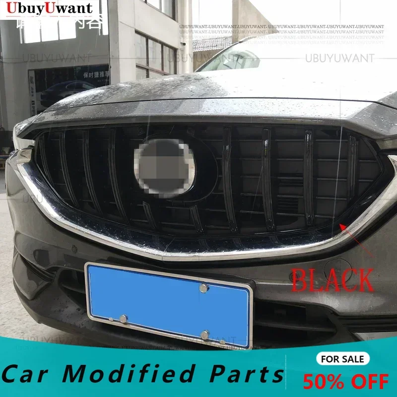 

FIT FOR MAZDA CX-5 CX5 GRILLE 2017 - 2021 AUTO FRONT MESH EXTERIOR MASK TRIMS COVERS FRONT BUMPER ABS MODIFIED GRILL GRILLS