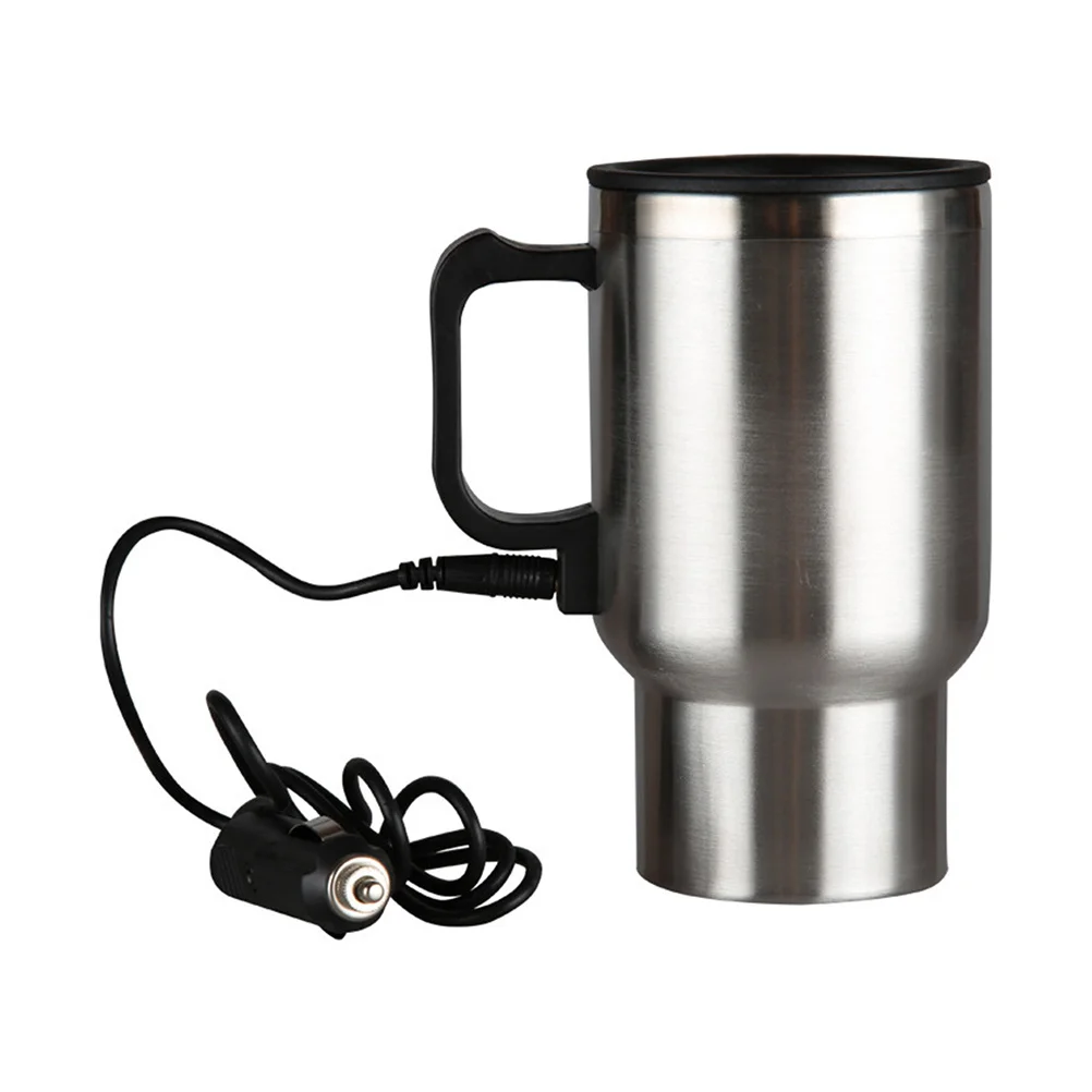 Tasse chauffante sous vide pour voiture, 450ml, en acier inoxydable, isolée électrique, grande capacité, voyage, sûre, Portable, pour véhicule