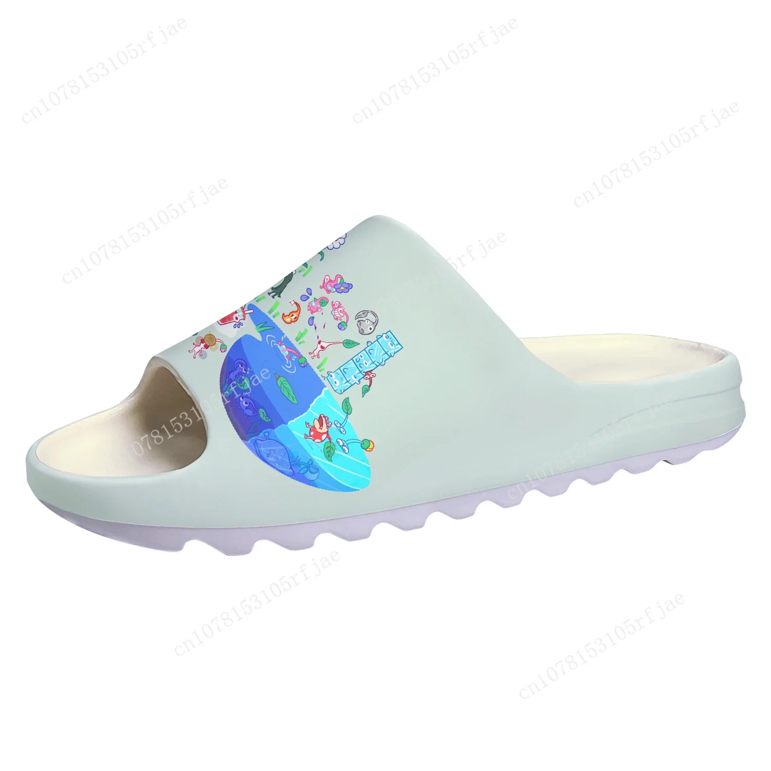 Pikmin Custom Soft Sole Sllipers Cartoon Game Mens Womens Teenager Fashion Home Clogs Custom Made Water Shoes on Shit Sandals