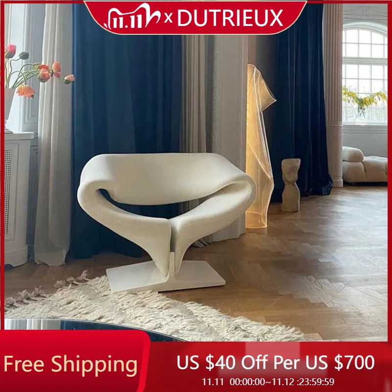 

Cute Aesthetic Living Room Chairs White Cream Modern Designer Unique Lounge Clear Chairs Creative Sillones Trendy Furniture