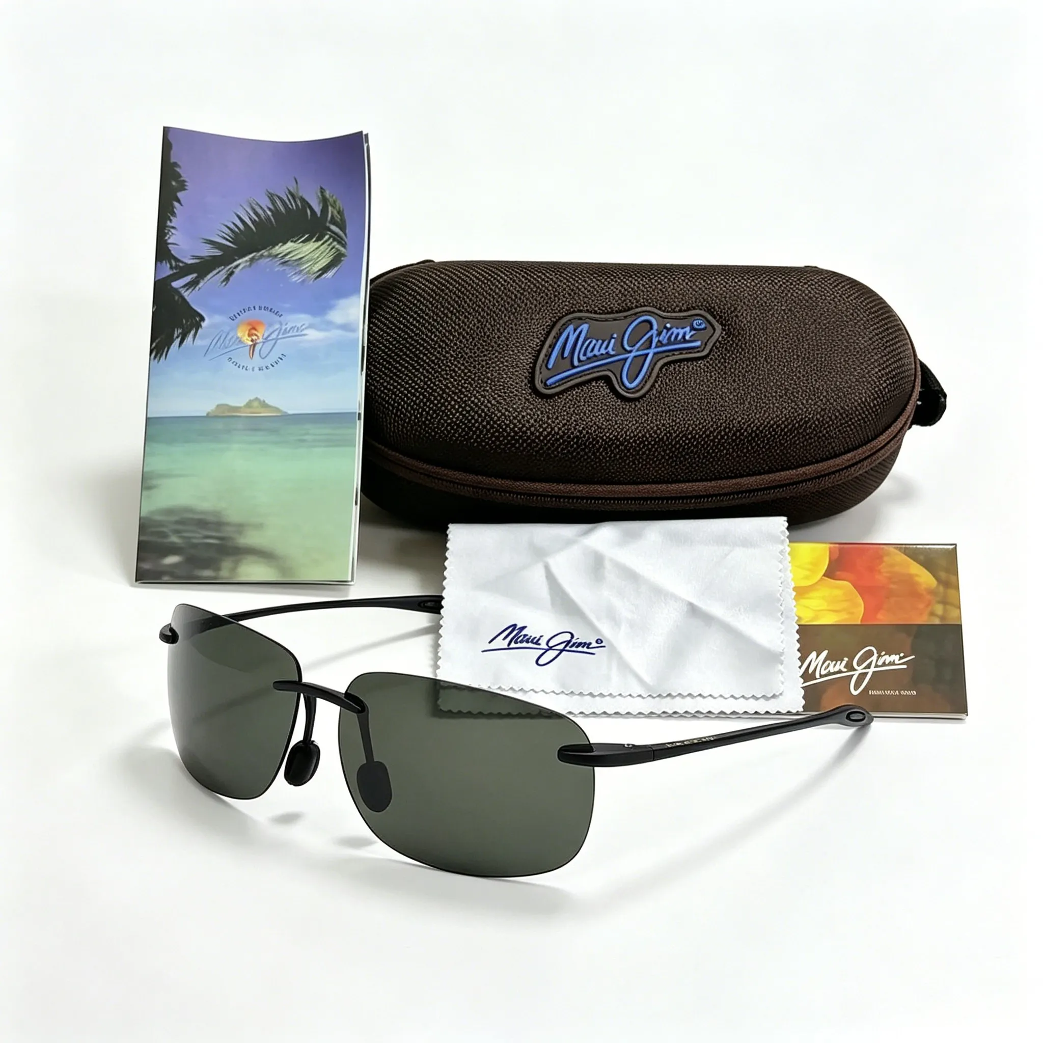 AliExpress mauijim Maui Jim UV400 Fashion Rimless Design Sunglasses Boxed Men Women Polarized Driver Glasses Outdoor Cycling Fishing Sports Glasses