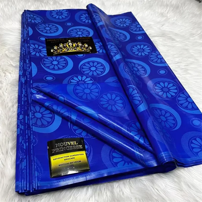 

High Grade Austria New Bazin Riche Fabric GetzhTex Guinea Brocade Fabric 100% Cotton Shadda Damask Perfume 5 Meters 1546