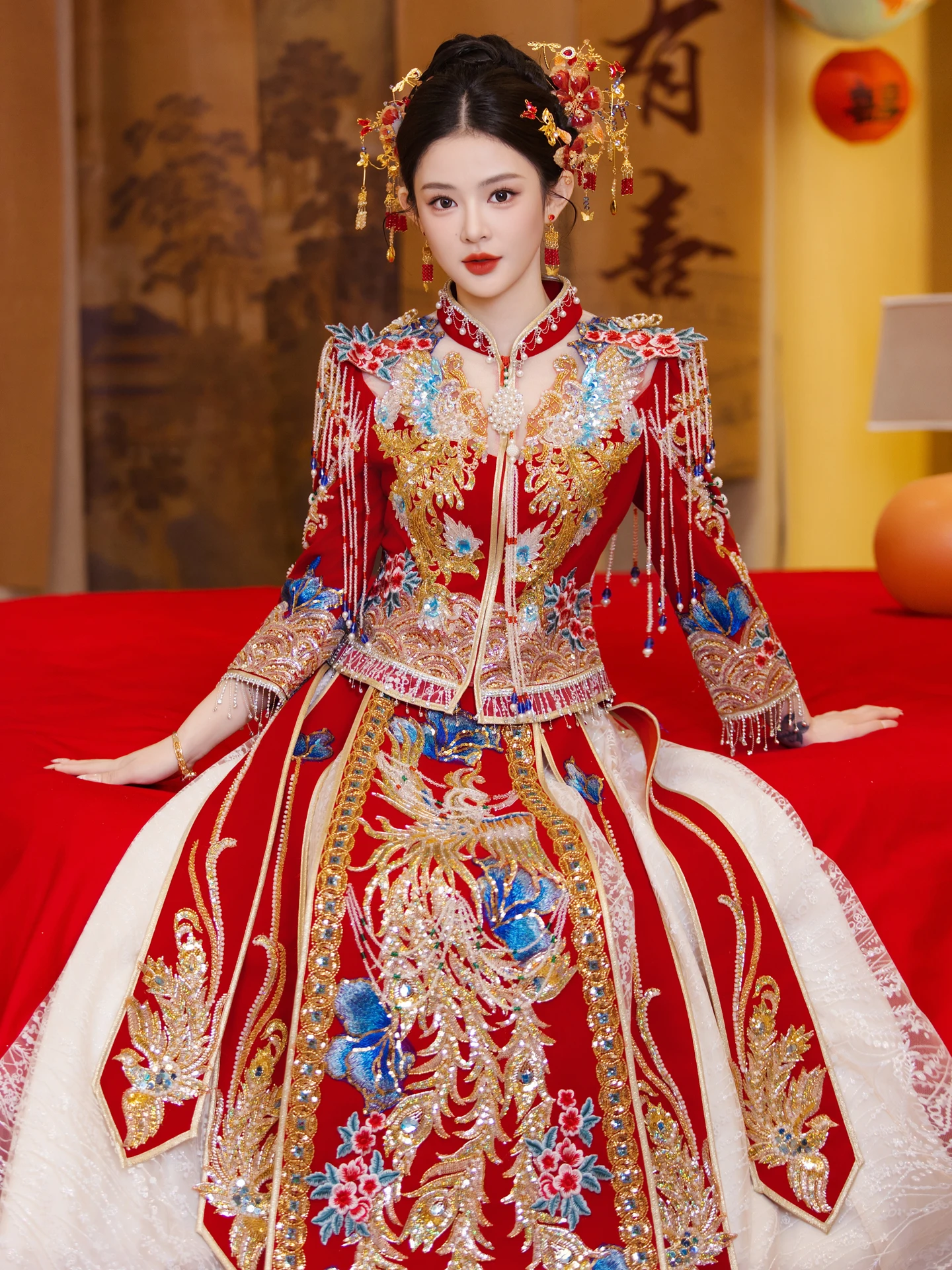 Xiuhe Clothing 2025 New Wedding Dress Bridal Clothes Advanced Luxury Toast Small Height 144-155cm Heavy Industry