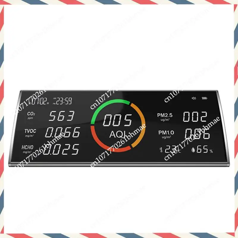 -A21Z Air Quality Monitor,Testing Carbon Dioxide Detector,Indoor CO2,TVOC,PM2.5,PM1.0,Temperature,Humidity&Time Display