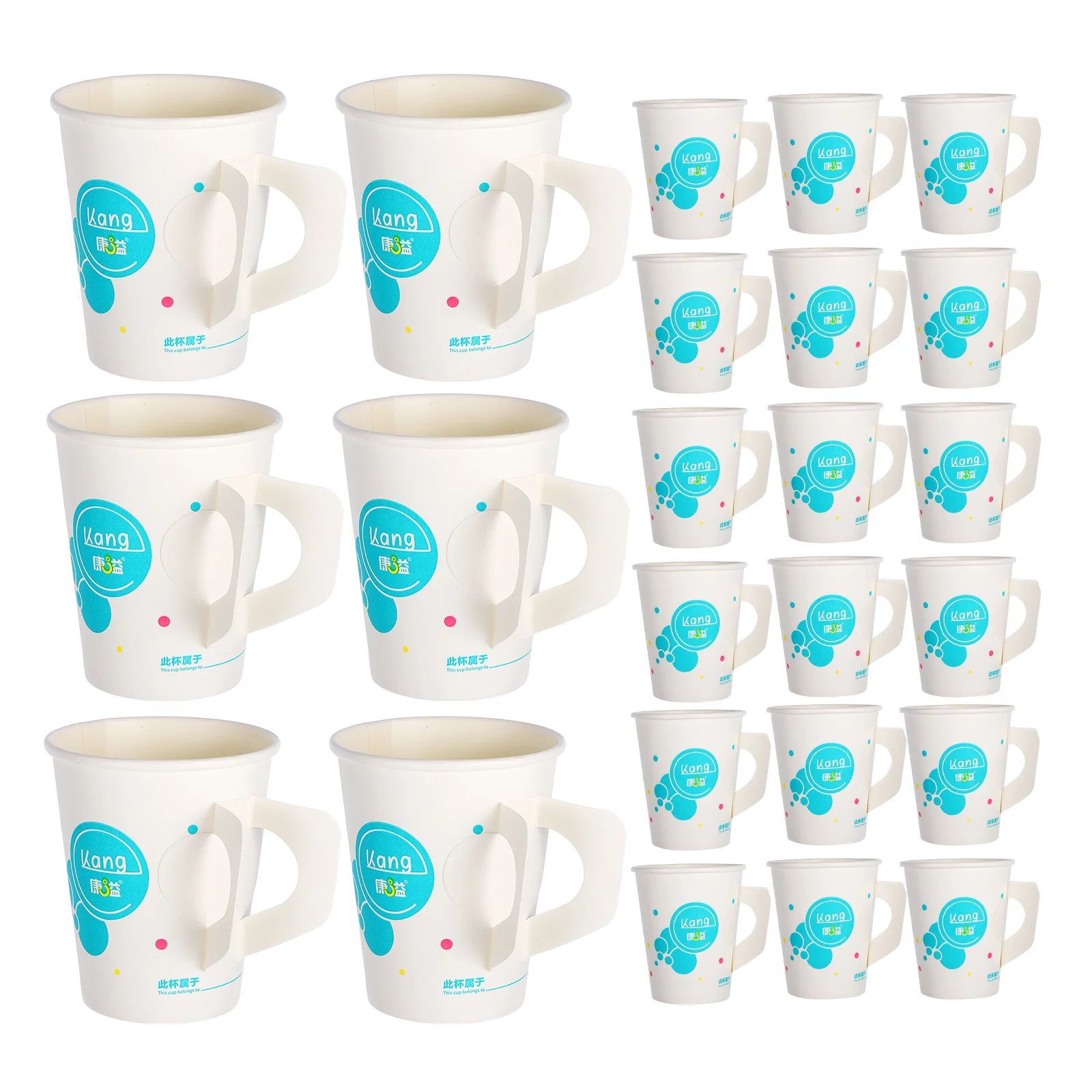 

50 PCS Paper Cup Travel Cups Hot Drinks Party Espresso Coffee for Handle Office